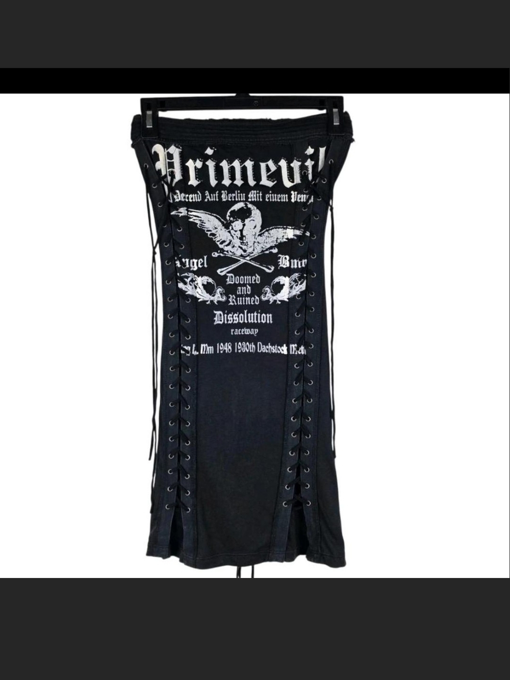 Primevil Y2K Lace-Up Corset Dress. XS